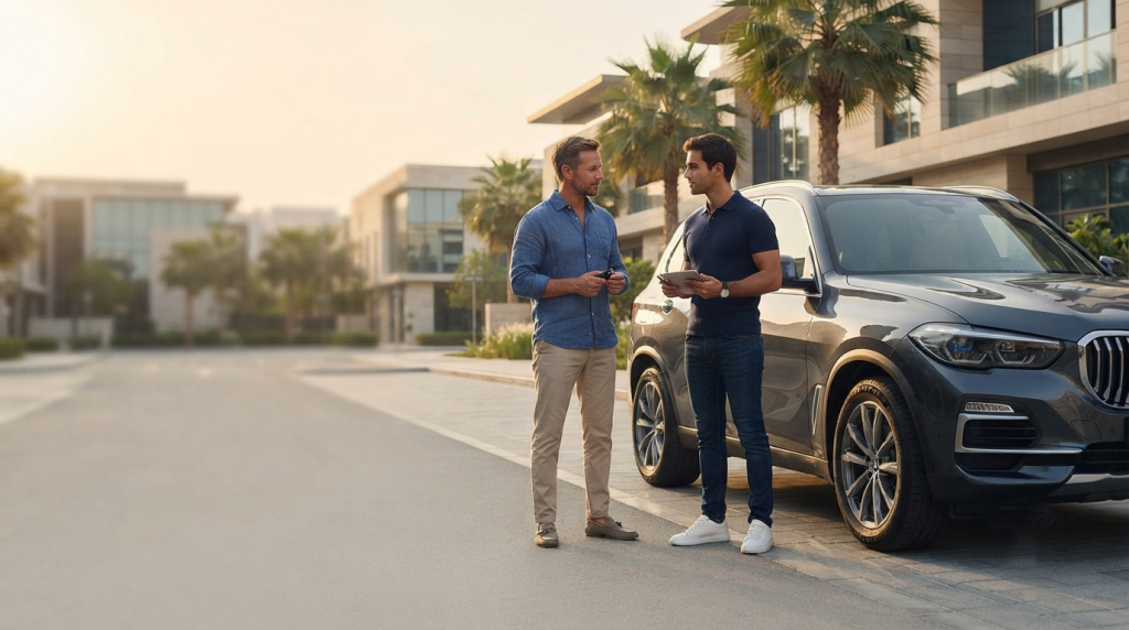 European car being sold in Dubai